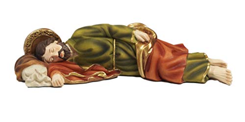 Paben - Estatua de San José durmiendo, artículo religioso 19,5 cm, de resina.