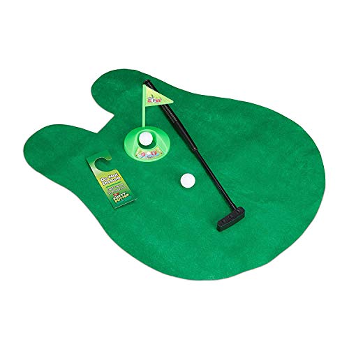 Framan Set de Golf para Jugar en el baño. Un Divertido Juego para Pasar el rato en el Lavabo. Color Verde