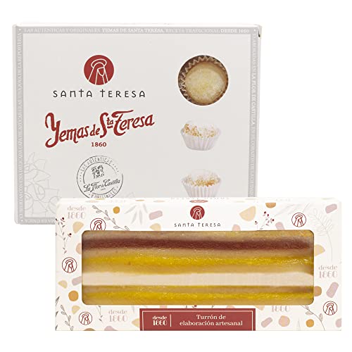 Santa Teresa - Pack de Yemas de Santa Teresa sabor tradicional y Pan de Cádiz - Elaborado de forma artesanal - Sin aditivos y sin conservantes