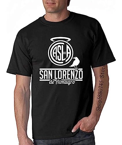Club Atlético San Lorenzo De Almagro Argentina Camiseta Hombre Camiseta San Lorenzo Club Street, Negro, 42
