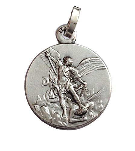 Medalla de Arc谩ngel San Miguel en Plata de Ley 925 - Las medallas de Los Patronos
